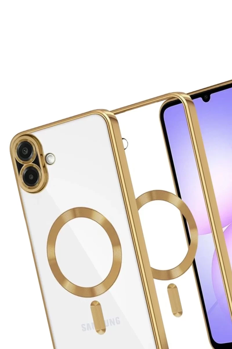 Newface Samsung Galaxy A07 4G Kross Magneticsafe Kapak - Gold