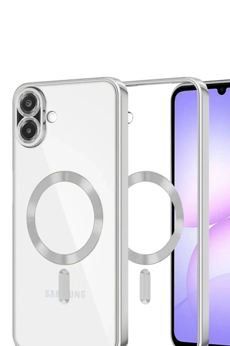 Newface Samsung Galaxy A07 4G Kross Magneticsafe Kapak - Gümüş
