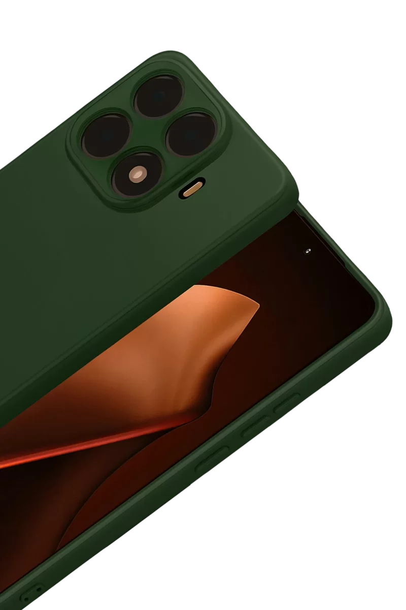 Newface Xiaomi Mi 15T Pro Nano içi Kadife Silikon - Koyu Yeşil
