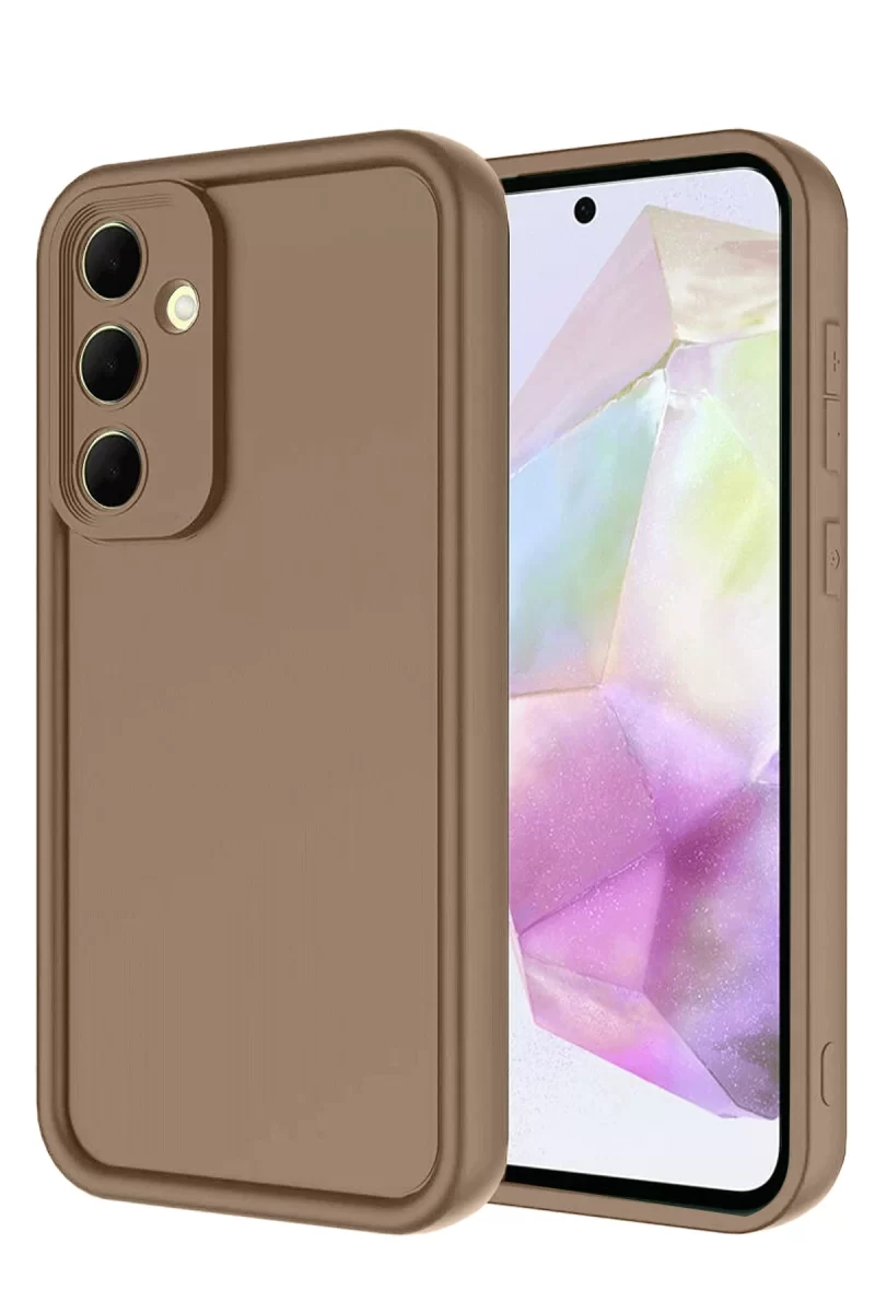 Newface Samsung Galaxy A17 5G Viera Silikon - Kahverengi