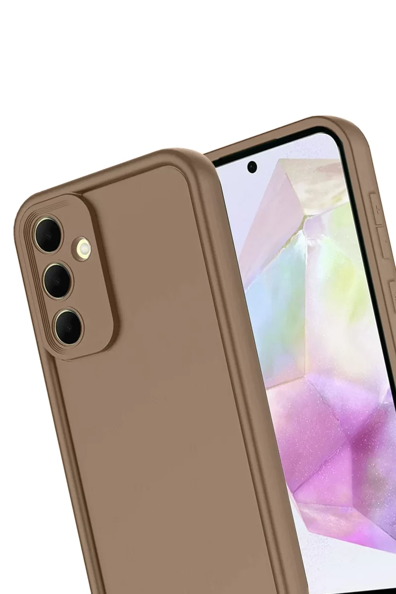 Newface Samsung Galaxy A17 5G Viera Silikon - Kahverengi