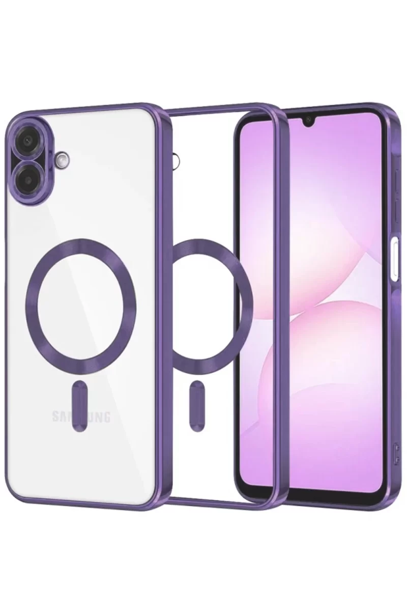 Newface Samsung Galaxy A07 4G Kross Magneticsafe Kapak - Mor