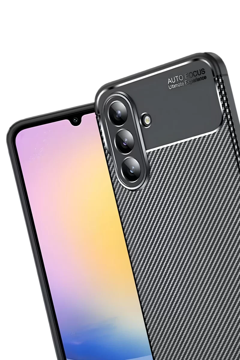 Newface Samsung Galaxy S25 FE Auto Focus Karbon Kapak - Siyah