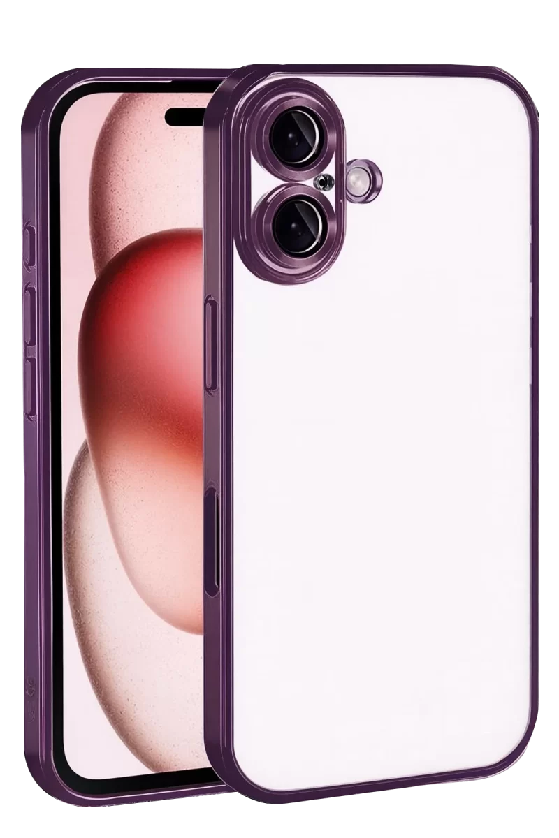 Newface Apple iPhone 17 Razer Lensli Silikon - Açık Mor