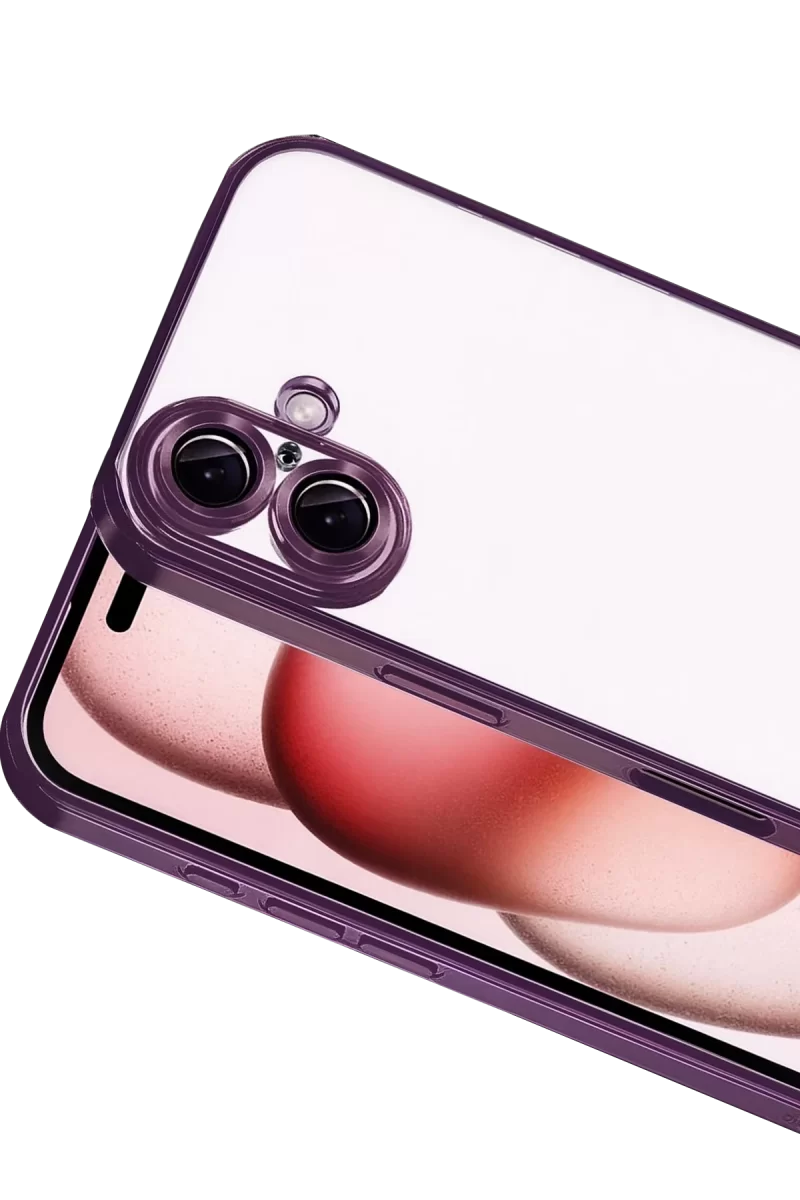 Newface Apple iPhone 17 Razer Lensli Silikon - Açık Mor
