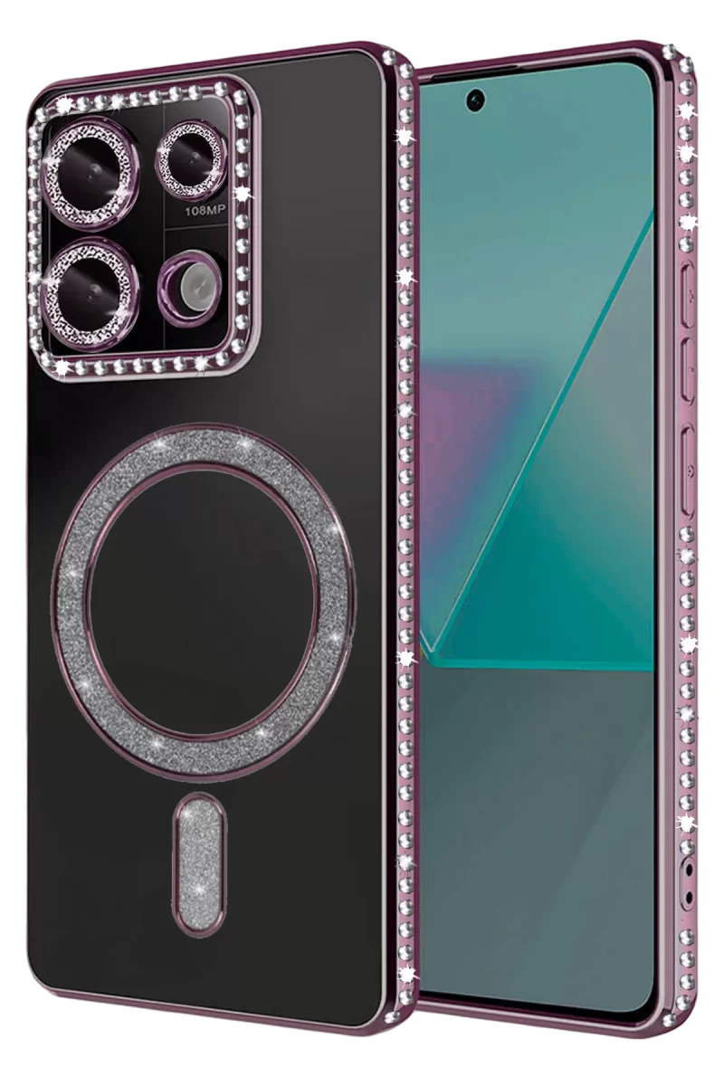 Newface Xiaomi Redmi Note 13 Pro 4G Joke Simli Magneticsafe Kılıf - Pembe