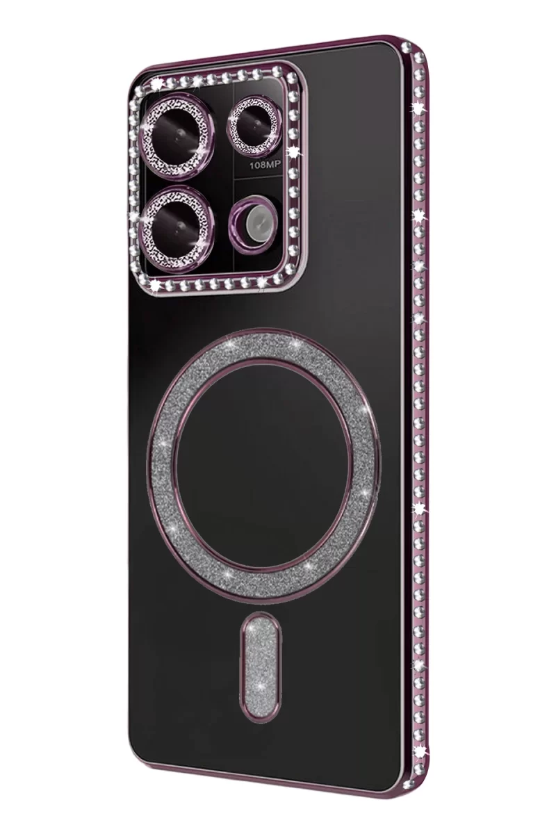 Newface Xiaomi Redmi Note 13 Pro 4G Joke Simli Magneticsafe Kılıf - Pembe