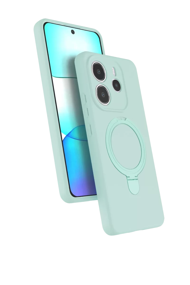 Newface Xiaomi Redmi Note 14 4G Regal Magsafe Standlı Kapak - Su Yeşili