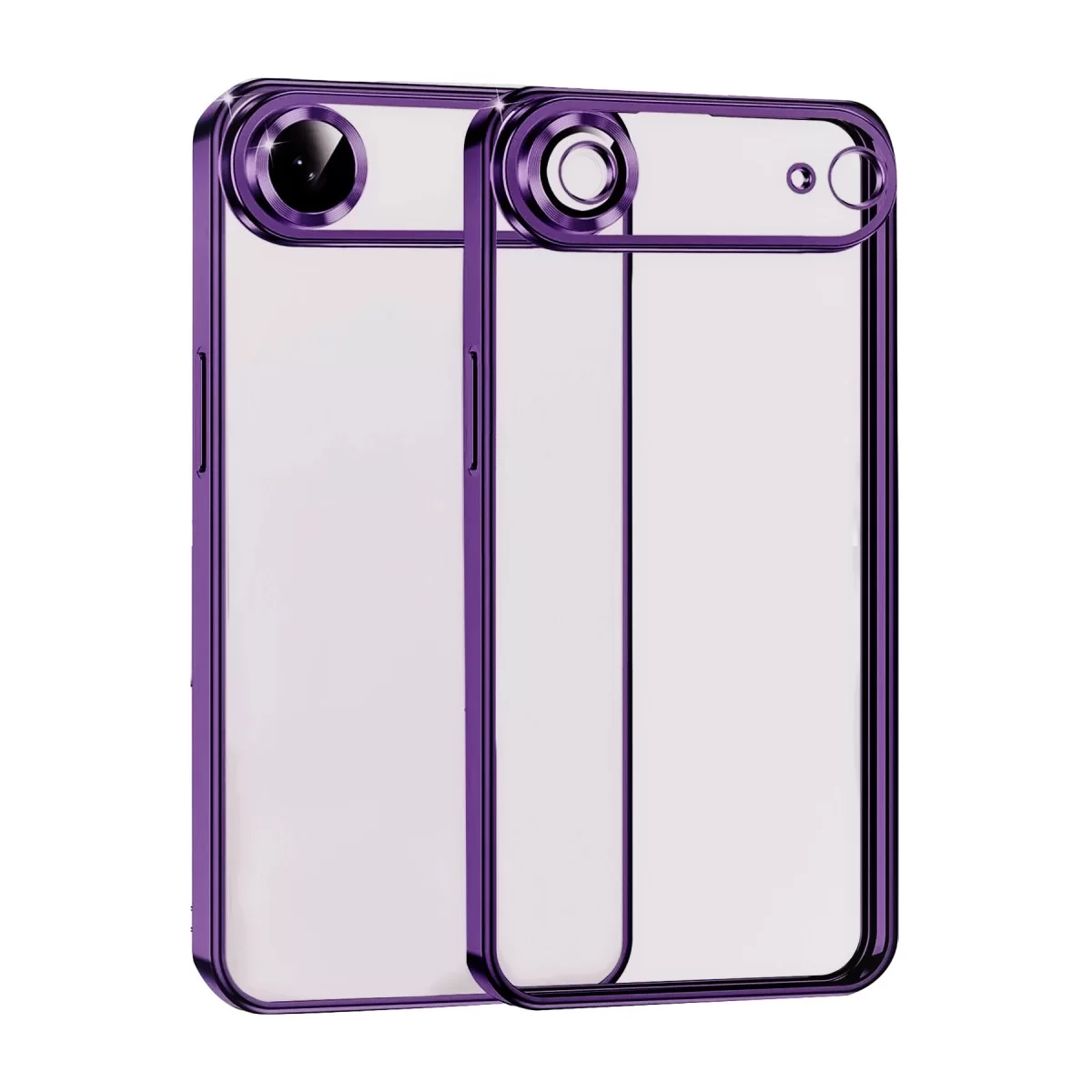 Newface Apple iPhone 17 Air Razer Lensli Silikon - Açık Mor