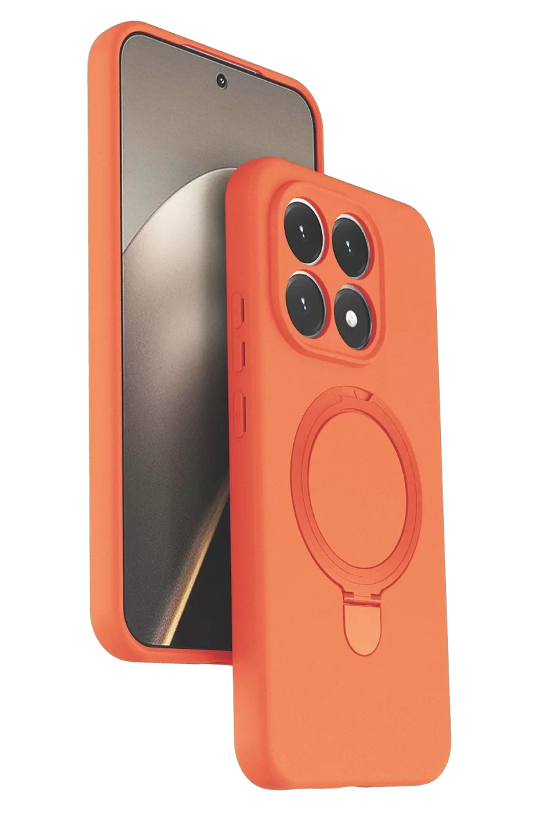 Newface Xiaomi Mi 15T Regal Magsafe Standlı Kapak - Turuncu