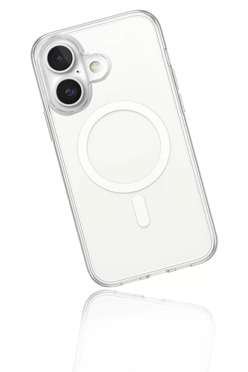 Newface Apple iPhone 17 Kılıf Magneticsafe Şeffaf Silikon - Şeffaf