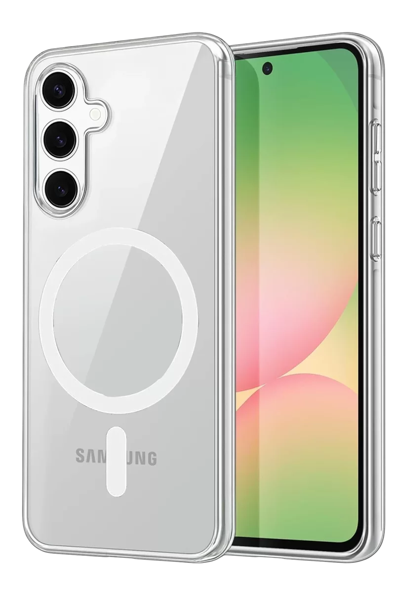 Newface Samsung Galaxy A35 5G Combo Sert Şeffaf Magsafe Kapak - Şeffaf
