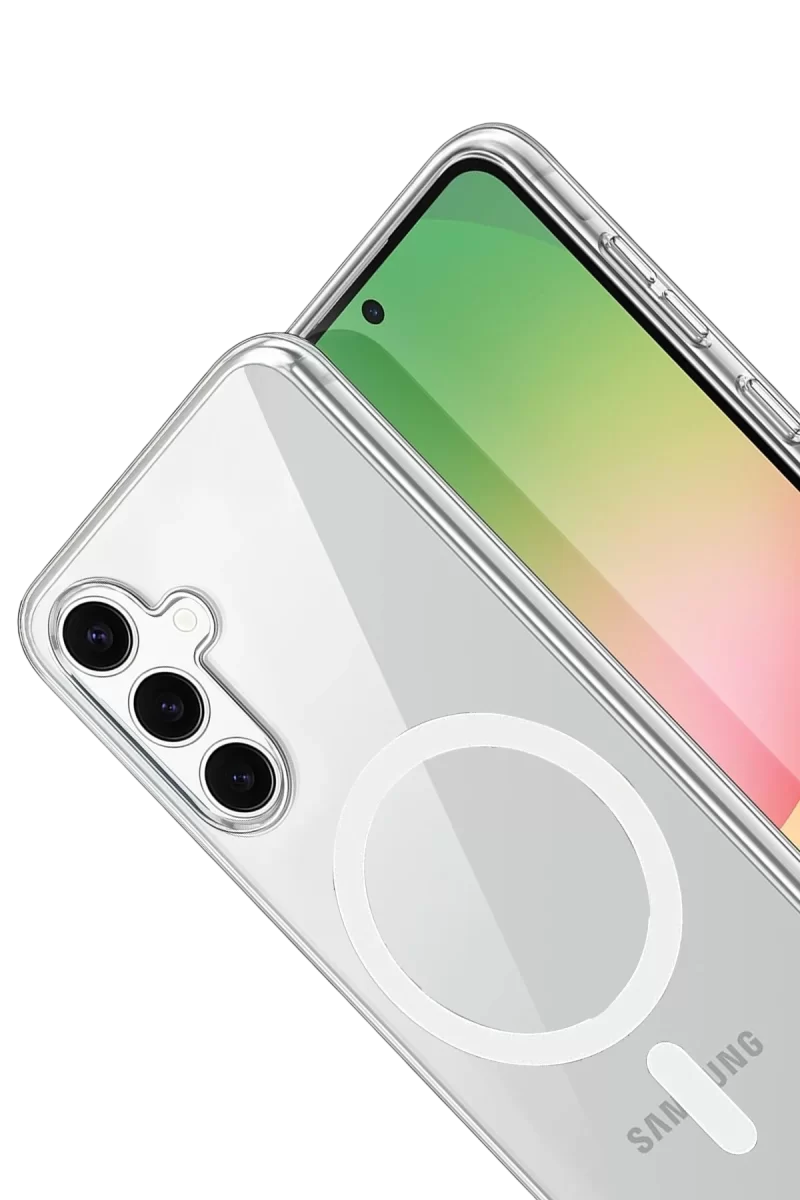 Newface Samsung Galaxy A35 5G Combo Sert Şeffaf Magsafe Kapak - Şeffaf