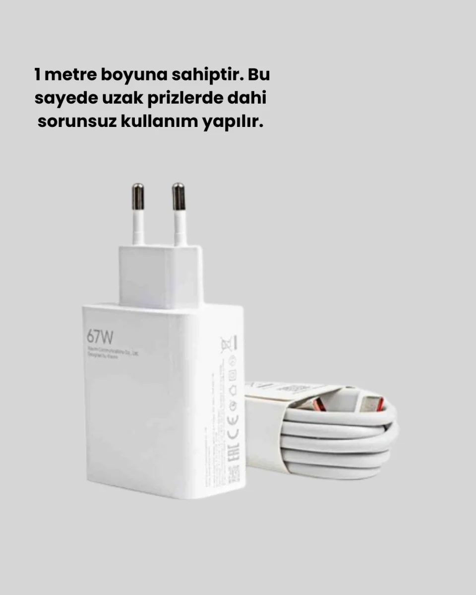 67 Watt Type C Hızlı Şarj Cihazı OnePlus 7 8 9 10 Uyumlu