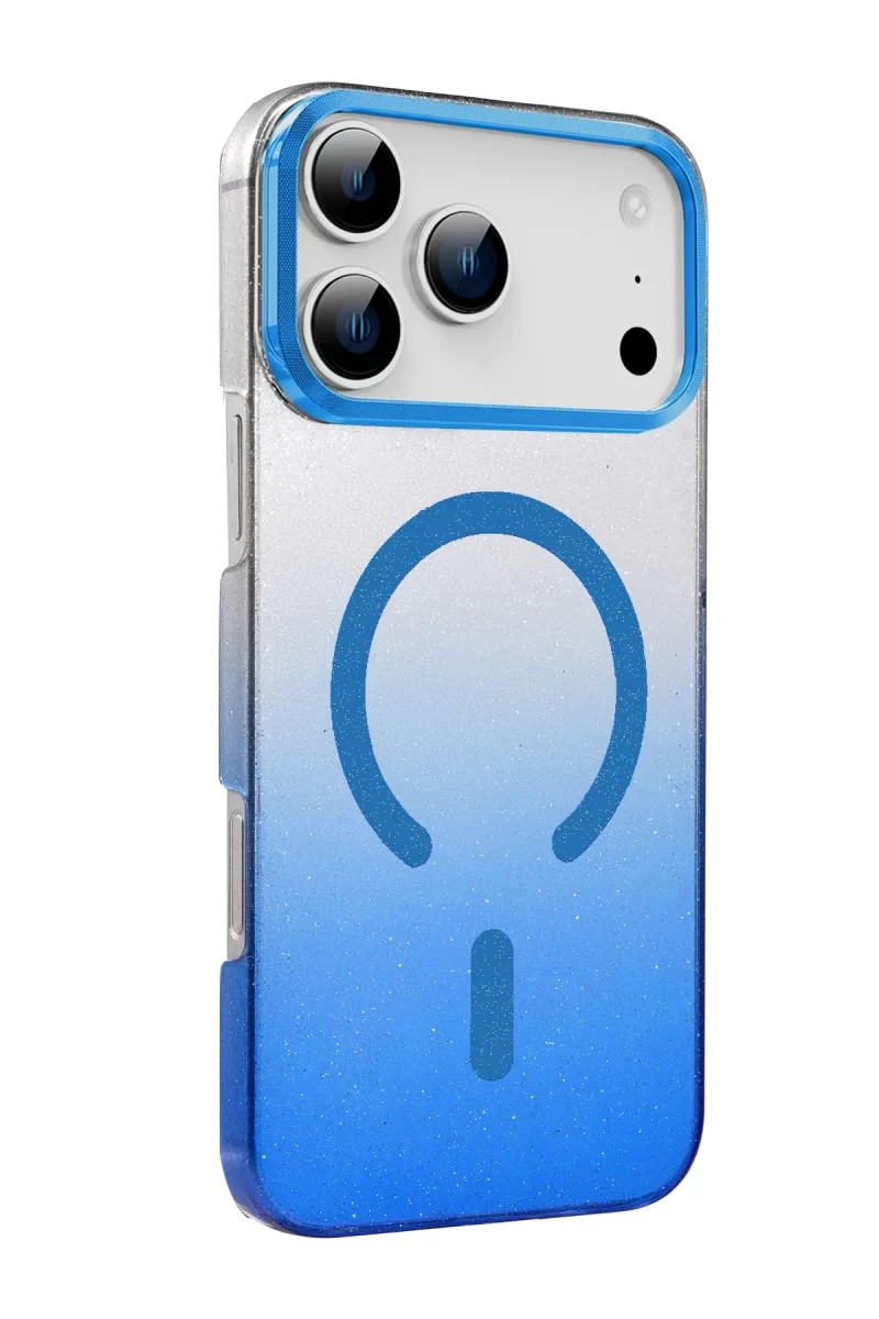Newface Apple iPhone 17 Pro Max Glossy Magsafe Kapak - Mavi