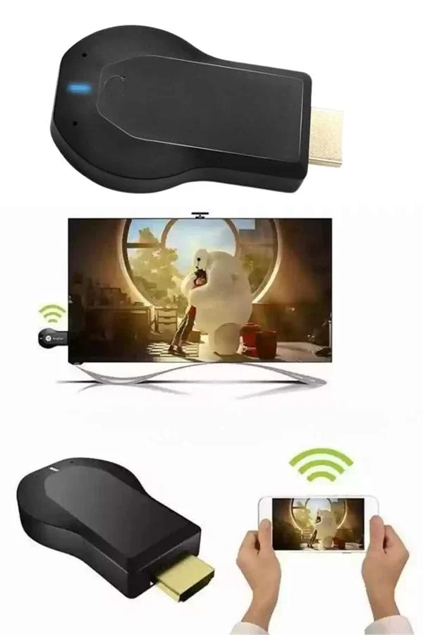Kablosuz HDMI Wifi Görüntü Aktarıcı Tüm Cihazlara Uyumlu