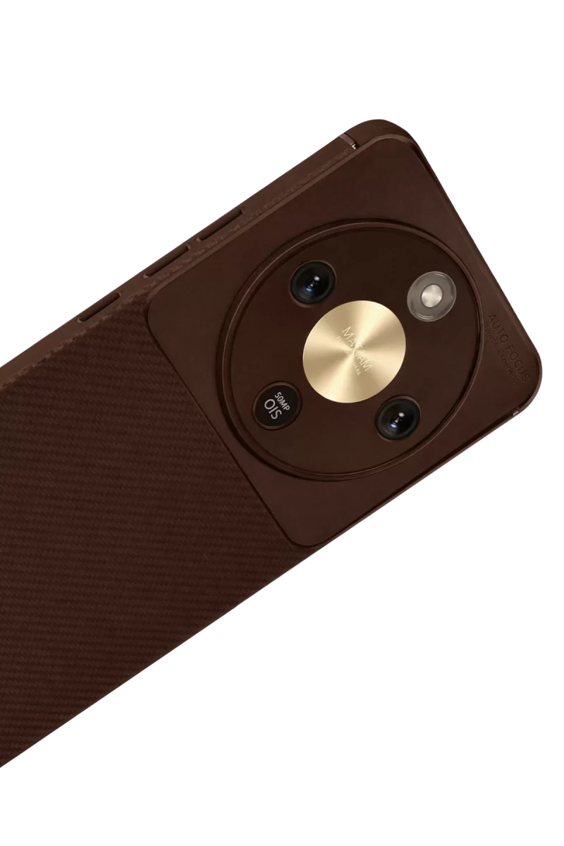 Newface Huawei Honor Magic 8 Lite Auto Focus Karbon Kapak - Kahverengi