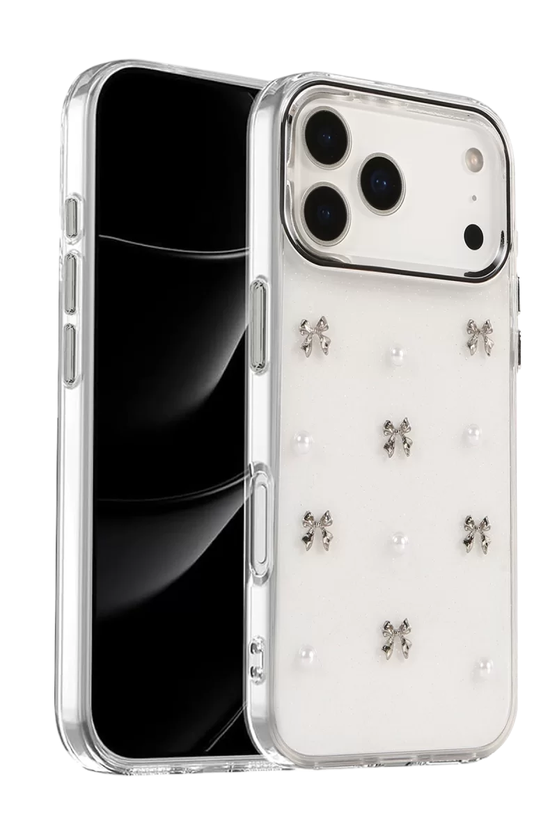 Newface Apple iPhone 17 Pro Max Fiyonk Desenli Kapak - Desen 8