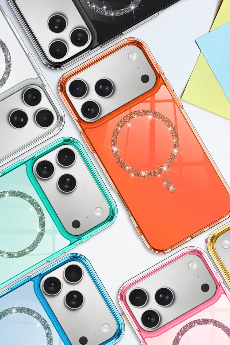 Newface Apple iPhone 17 Pro Live Diamond Magsafe Kapak - Şeffaf