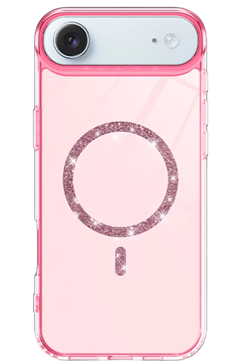 Newface Apple iPhone 17 Air Live Diamond Magsafe Kapak - Pembe
