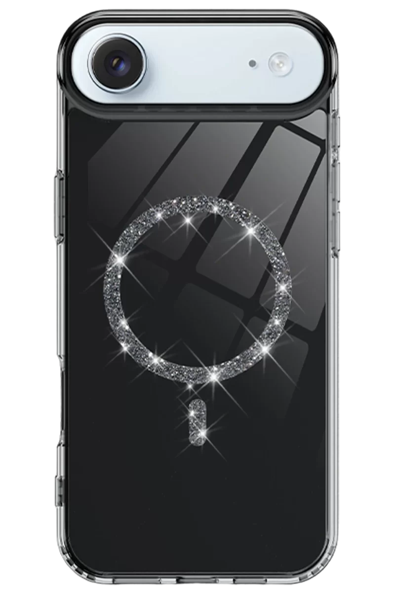Newface Apple iPhone 17 Air Live Diamond Magsafe Kapak - Siyah