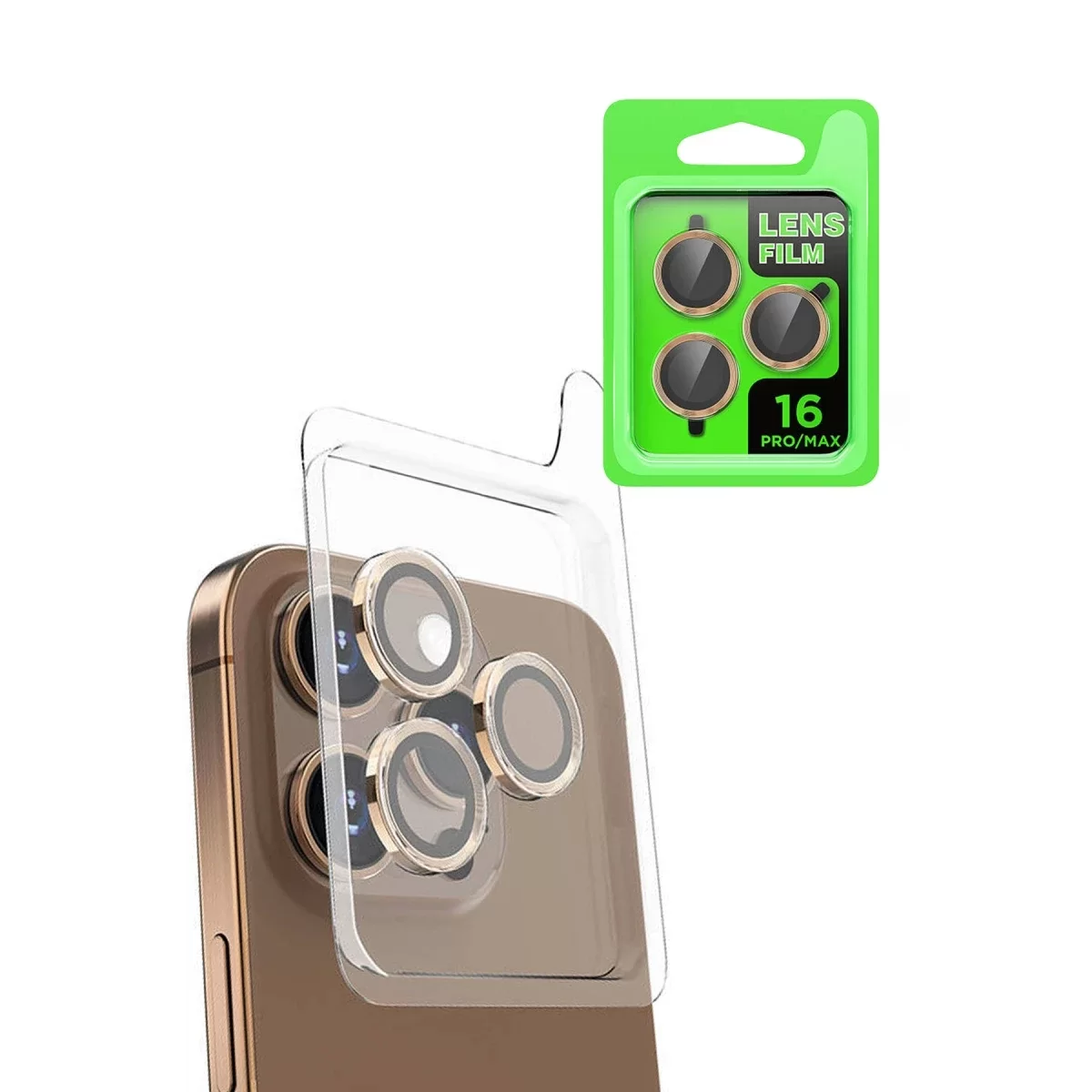 Newface Apple iPhone 16 Pro Raze Metal Kamera Lens - Desert