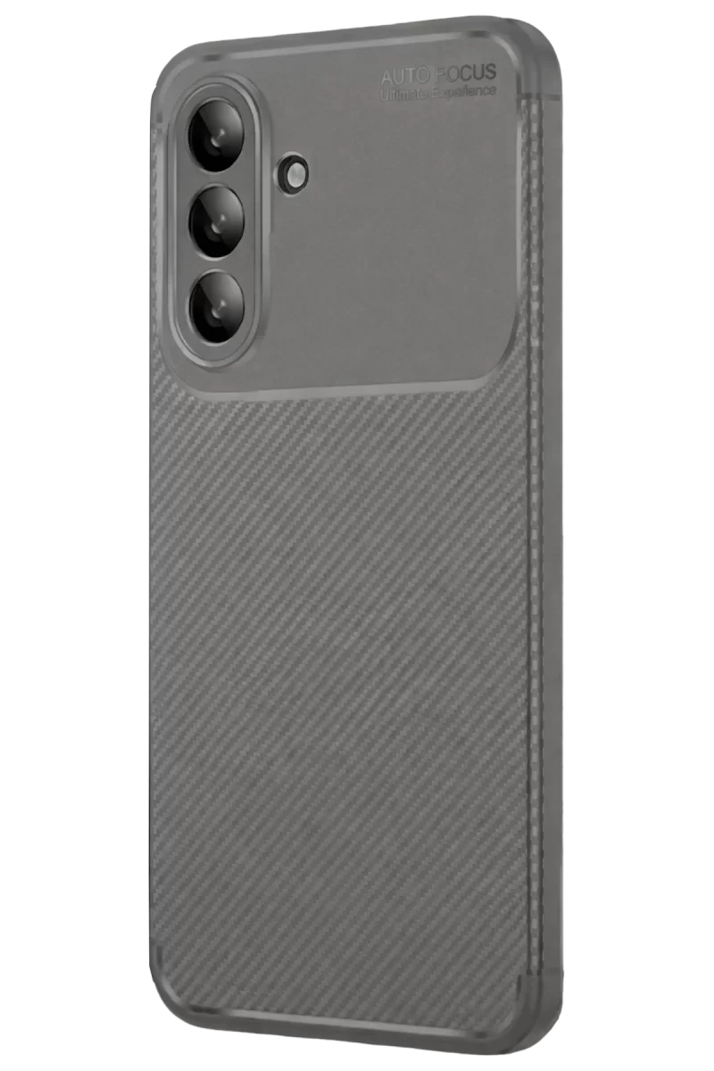 Newface Samsung Galaxy A56 Kılıf Auto Focus Karbon Kapak - Gri