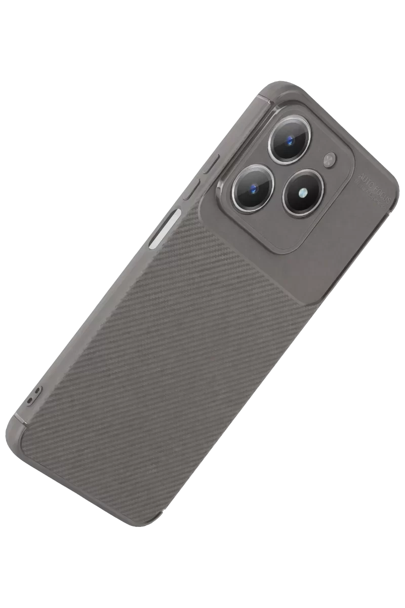 Newface Realme C61 Kılıf Auto Focus Karbon Kapak - Gri