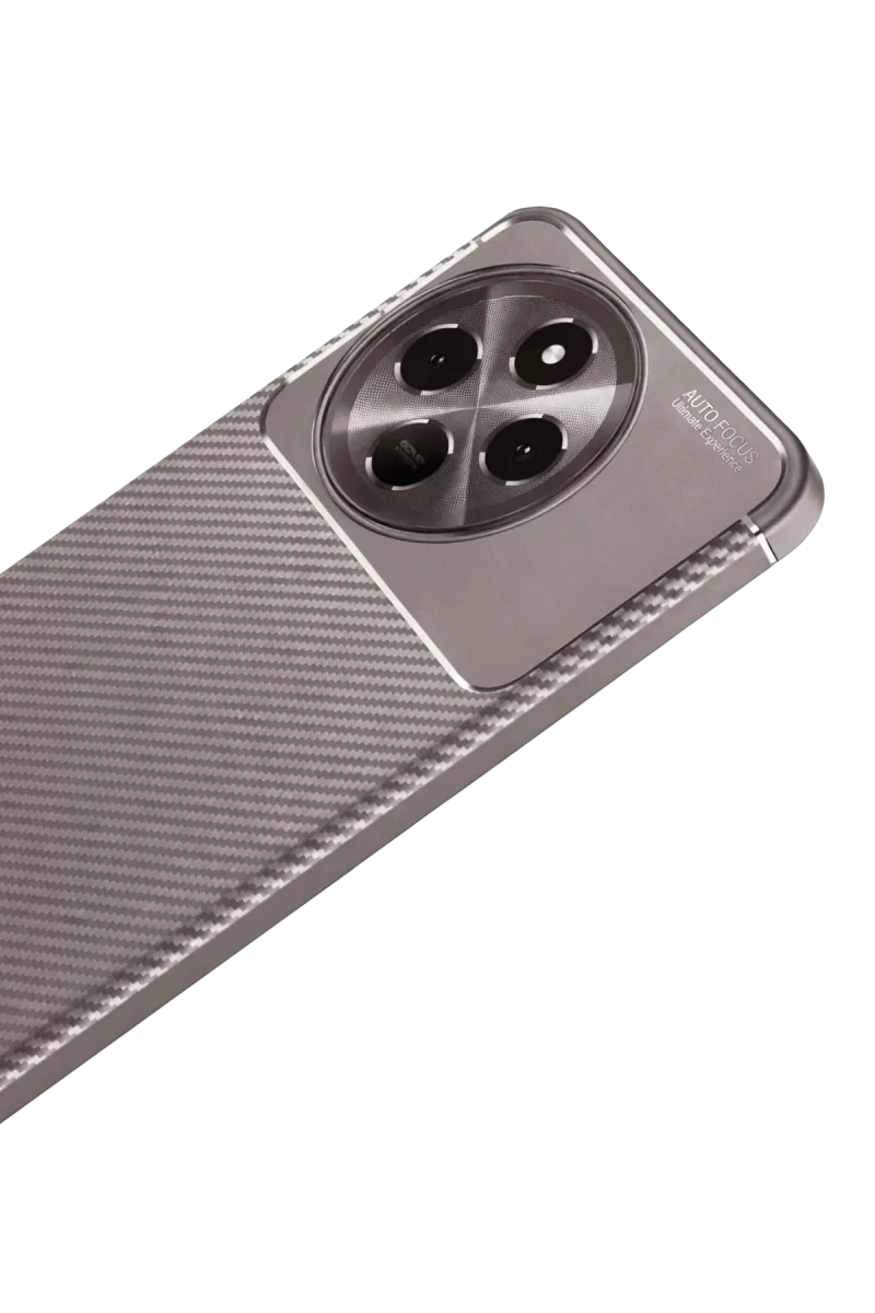 Newface Tecno Spark 30 Pro Kılıf Auto Focus Karbon Kapak - Gri