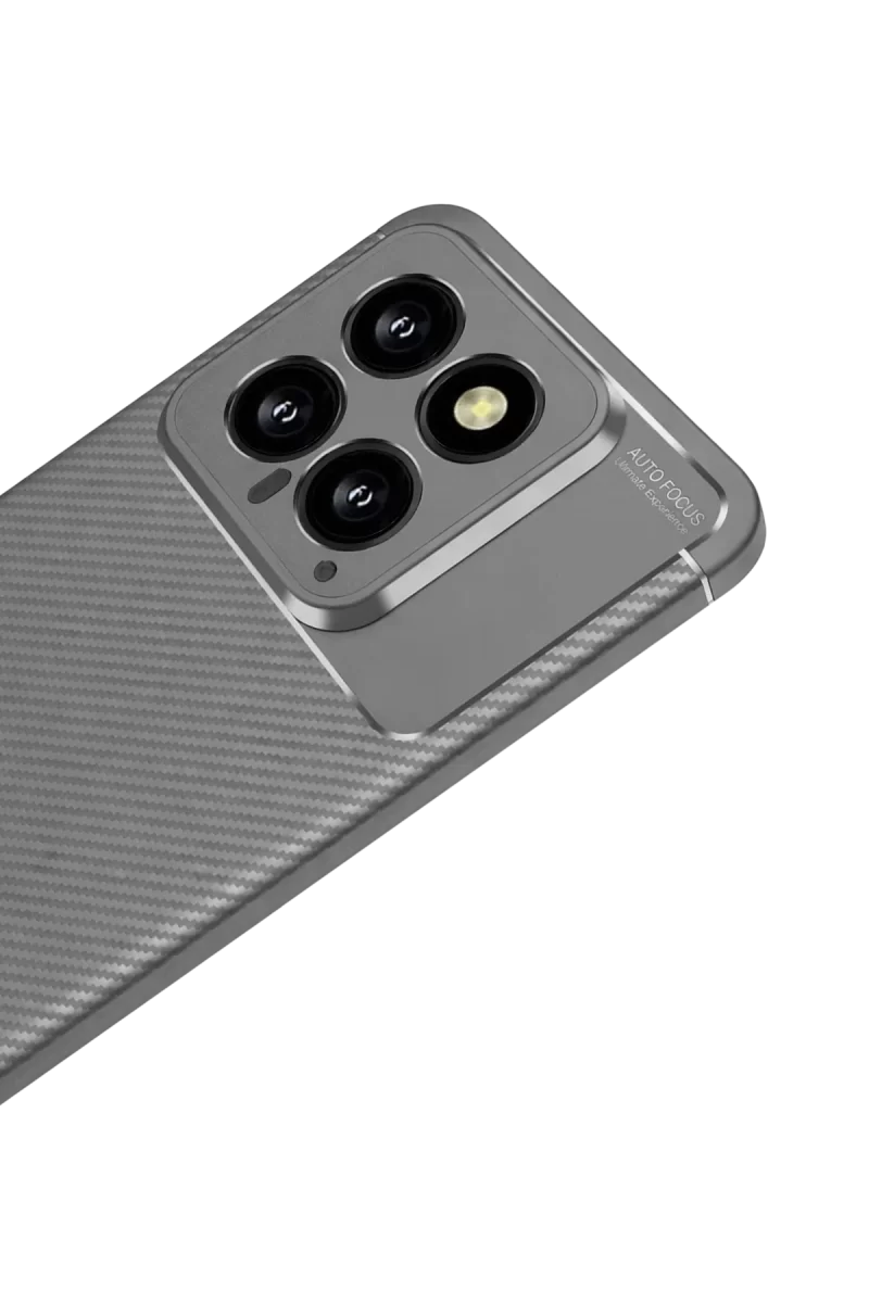 Newface Xiaomi Mi 14T Kılıf Auto Focus Karbon Kapak - Gri