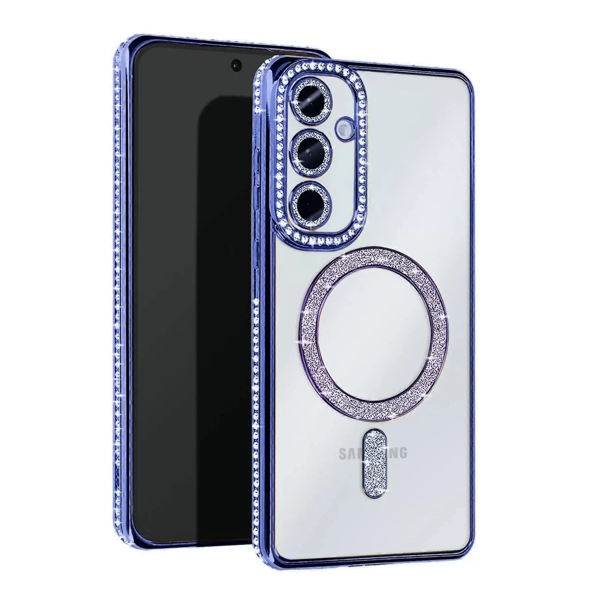 Newface Samsung Galaxy A17 5G Joke Simli Magneticsafe Kılıf - Mavi