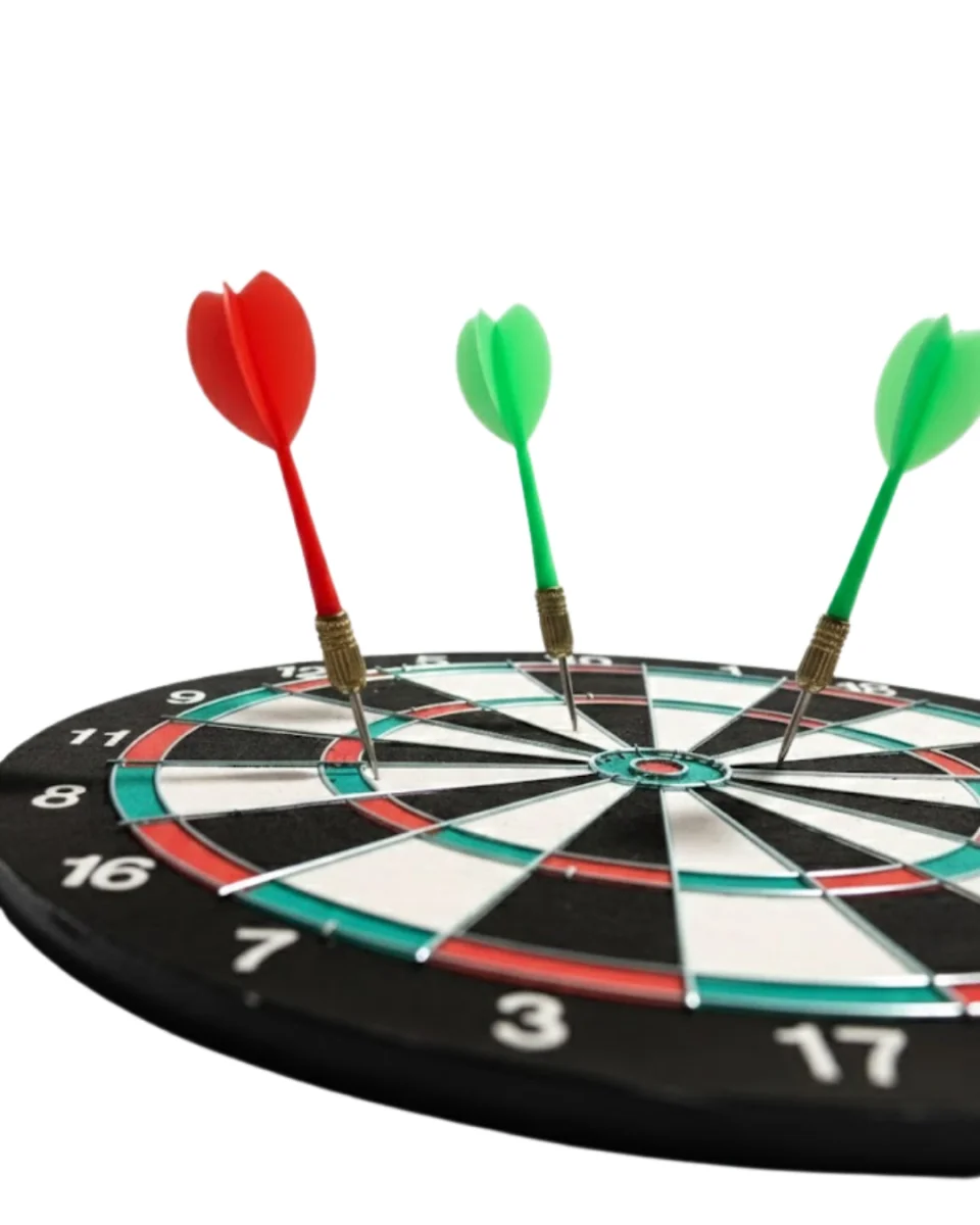 Kaliteli Ahşap 15 İnç Dart Tahtası Kolay Montajlı 4 Ok
