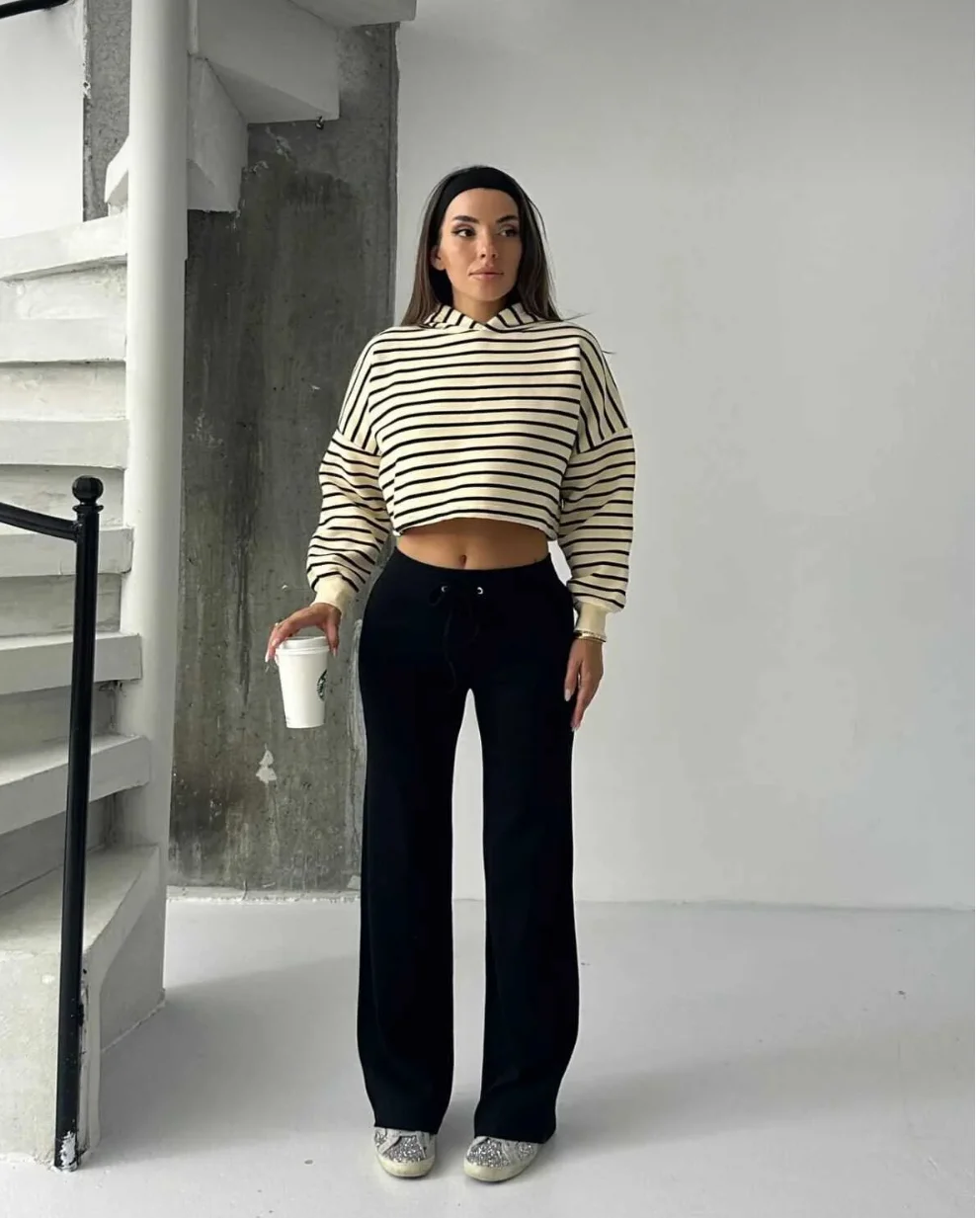 Kadın Modern Siyah Pantolon