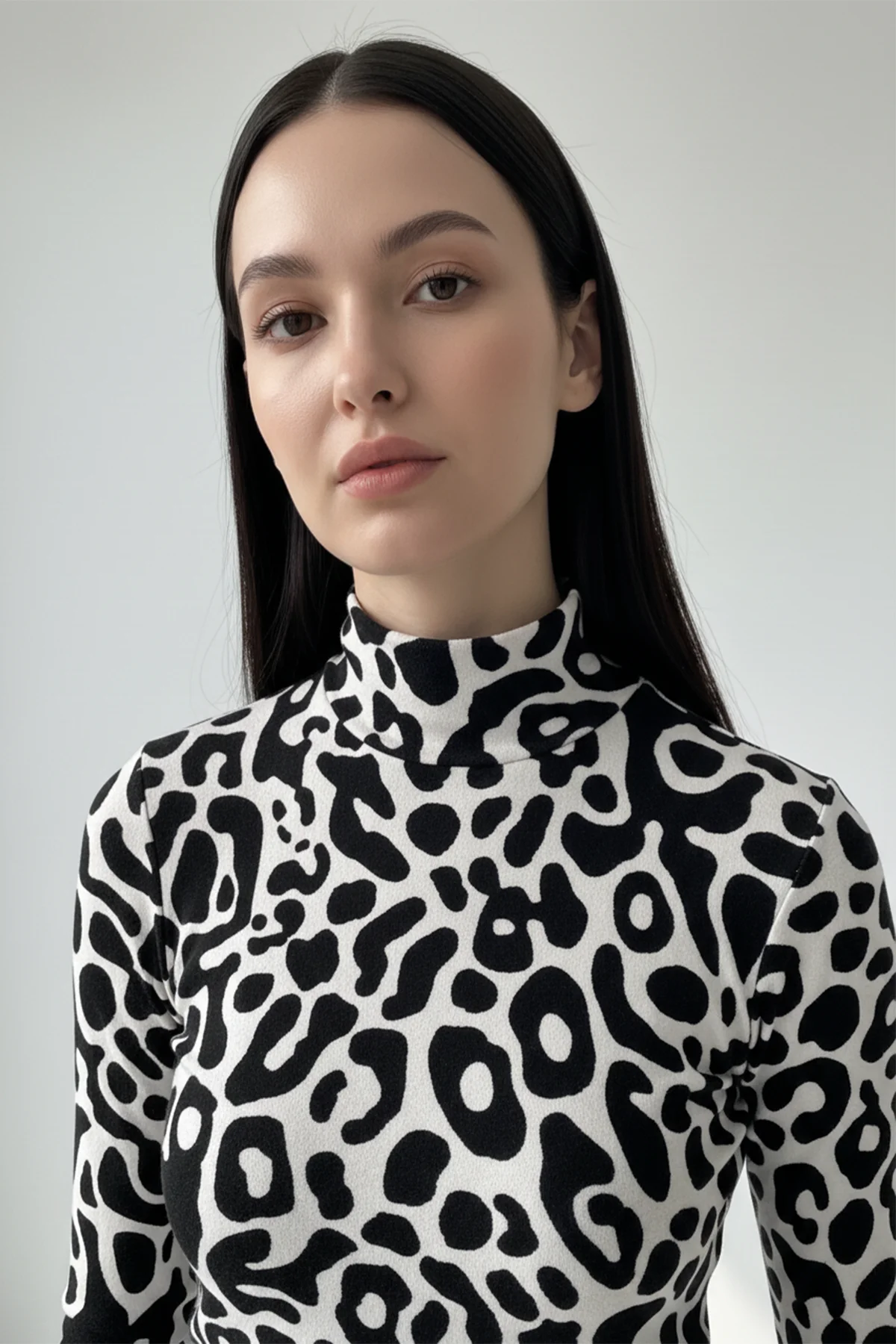 Kadın Zebra Desen Sandy Bluz