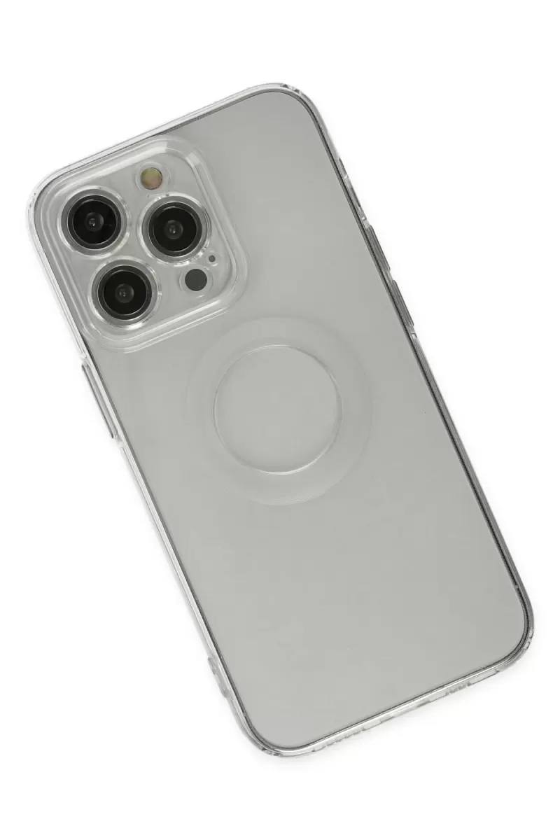 Newface Apple iPhone 14 Pro Kılıf Santa Lens Silikon - Şeffaf