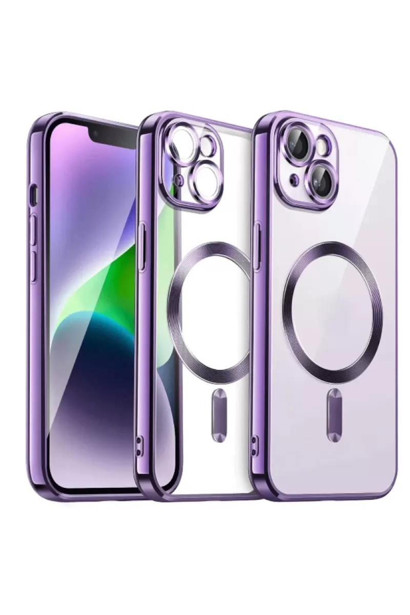 Newface Apple iPhone 13 Kılıf Kross Magneticsafe Kapak - Mor