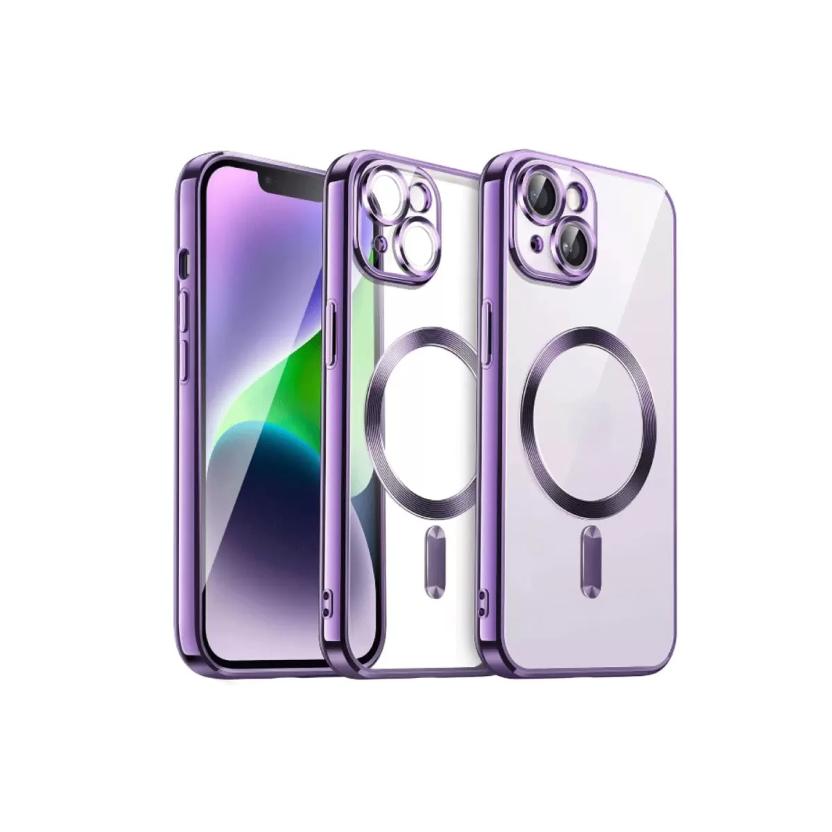 Newface Apple iPhone 13 Kılıf Kross Magneticsafe Kapak - Mor