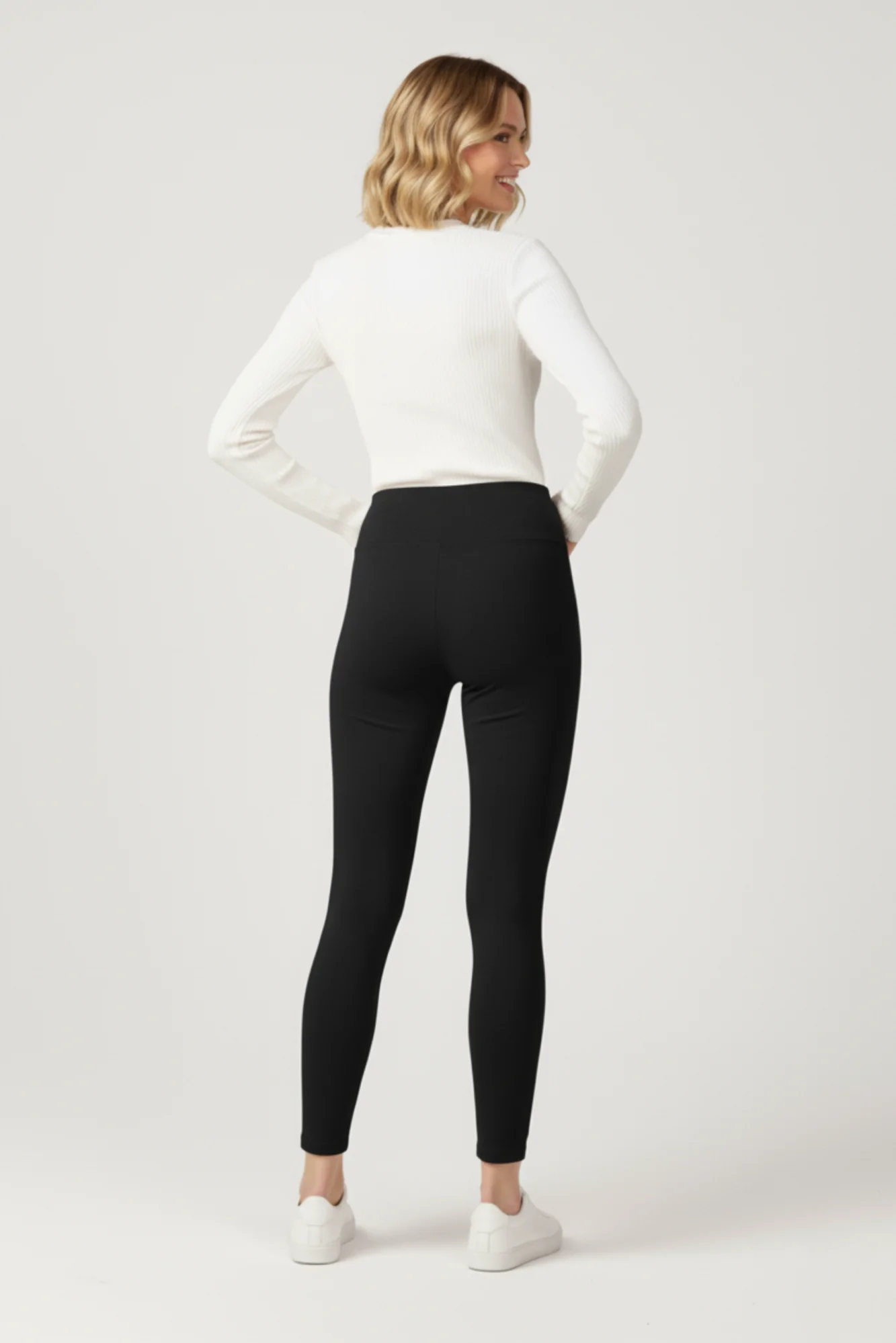 Kadın Kadife Siyah Tayt