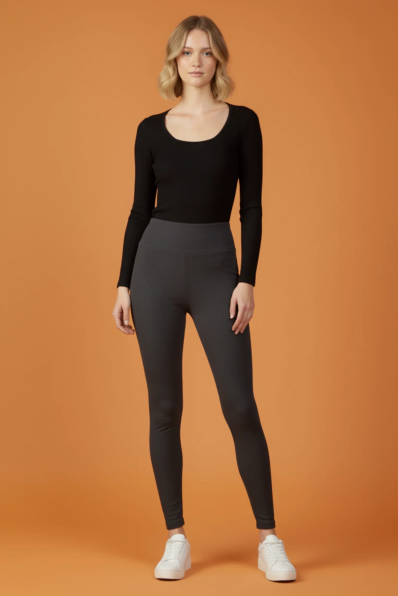 Kadın Fitilli Gri Tayt