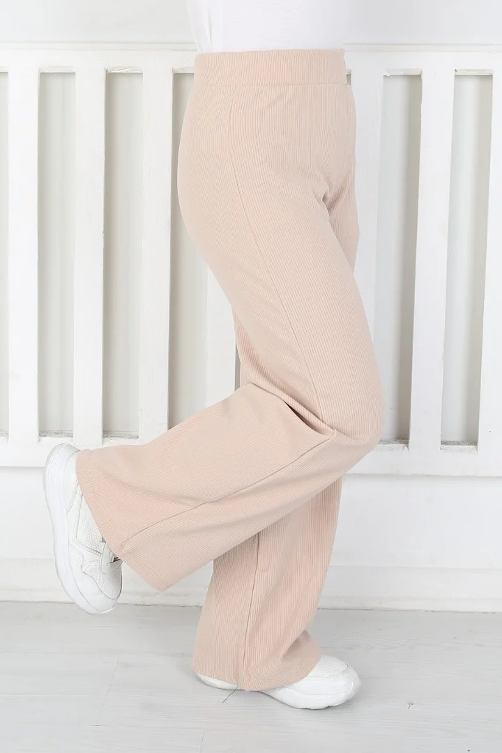 Bol Paça Birinci Kalite Fitilli Kumaş Vizon Kız Çocuk Günlük Tayt