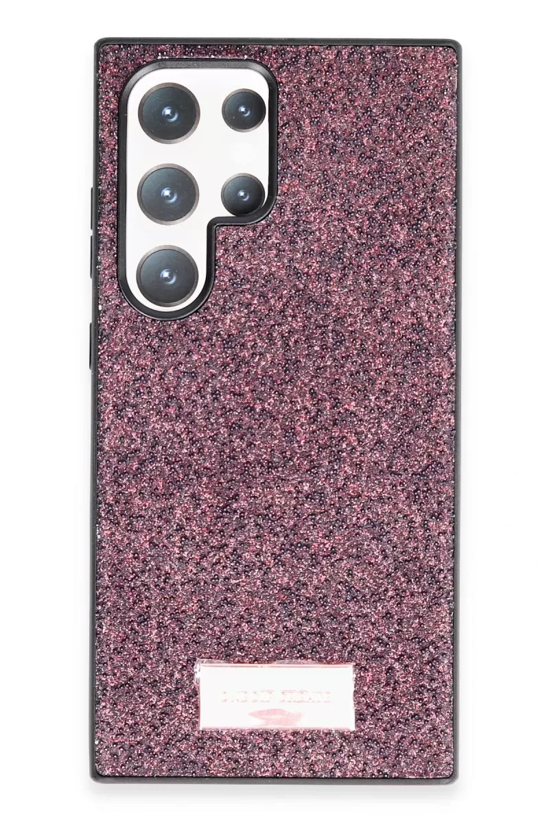 Onegif Samsung Galaxy S23 Ultra Bright Simli Kapak - Derin Mor
