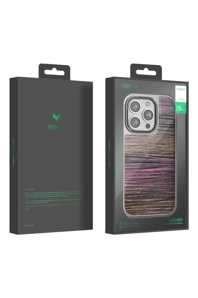 Venco Apple iPhone 14 Pro Wave Kapak - Koyu Kahve