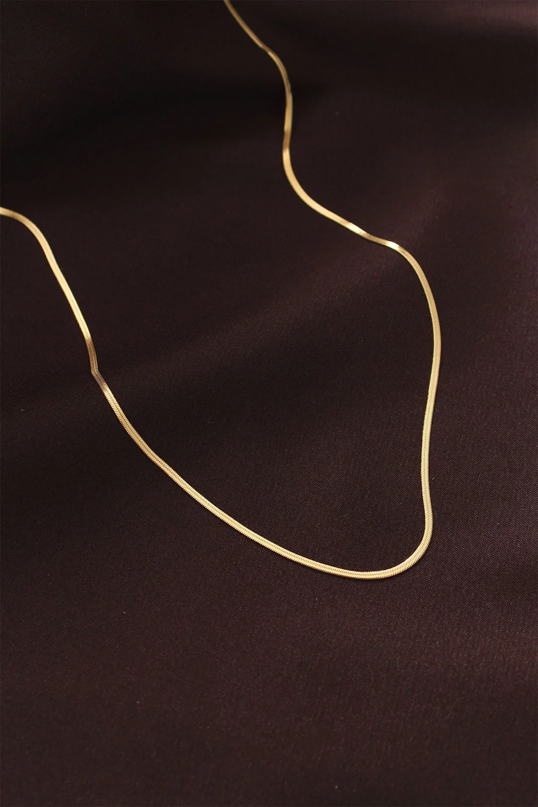 Çelik Gold Renk 60 cm İnce İtalyan Zincir Kolye