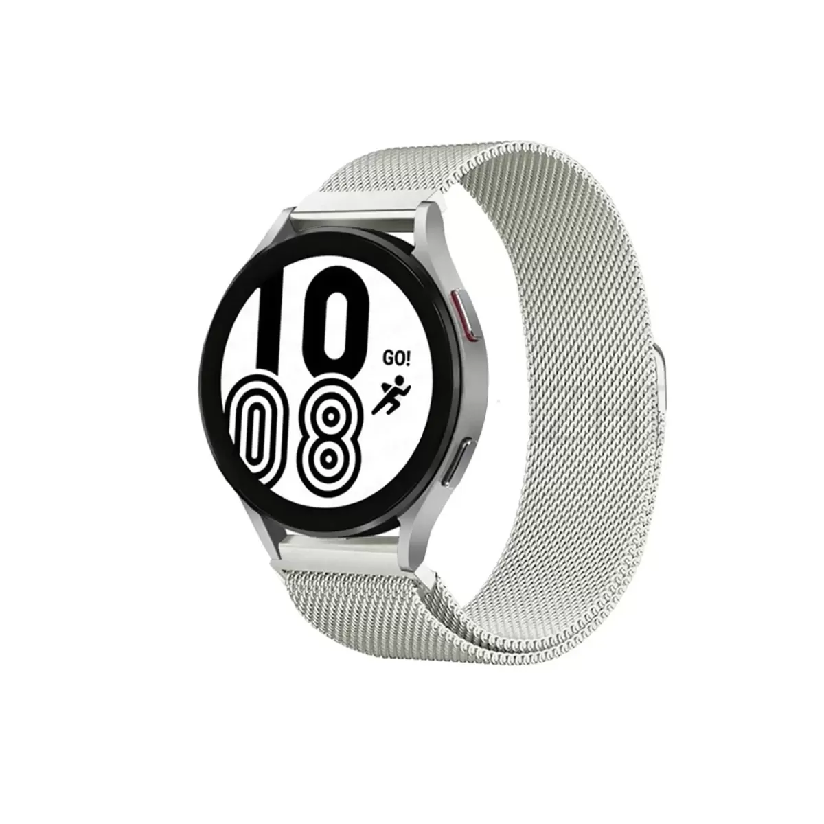 Newface Samsung Galaxy Watch 4 Metal Mıknatıslı Kordon - Gümüş