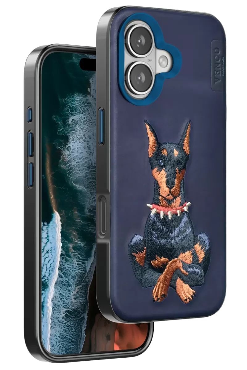 Venco Apple iPhone 16 Perma Desenli Kapak - Lacivert