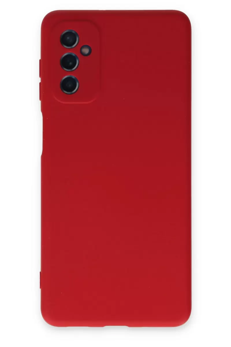 Newface Samsung Galaxy M52 5G Kılıf Nano içi Kadife Silikon - Kırmızı