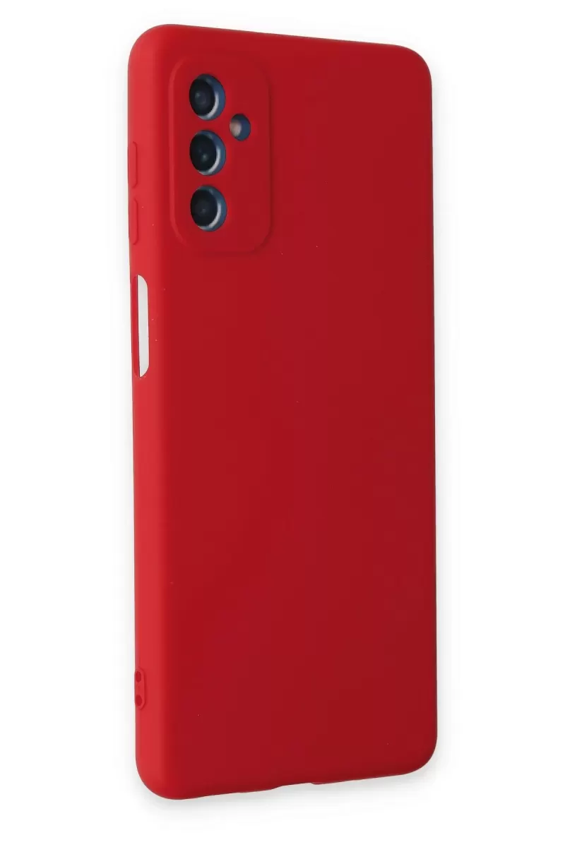 Newface Samsung Galaxy M52 5G Kılıf Nano içi Kadife Silikon - Kırmızı