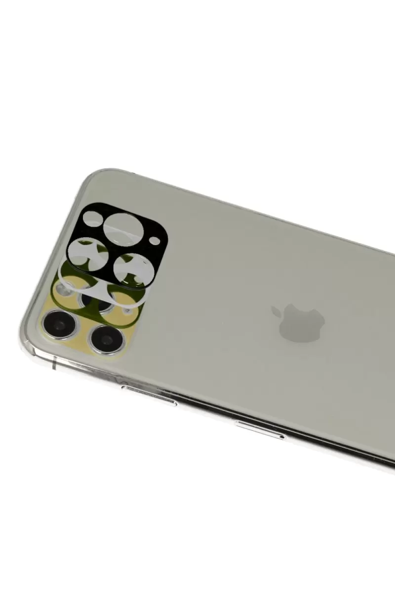 Newface Apple iPhone 11 Pro Max Rainbow Kamera Lens Koruma Cam - Yeşil