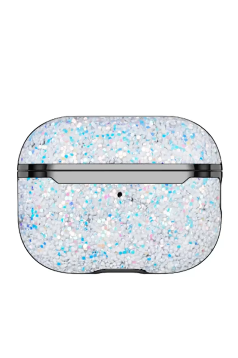 Onegif Apple Airpods Pro 2 (2.nesil) Bright Simli Airpods Kapak - Gümüş