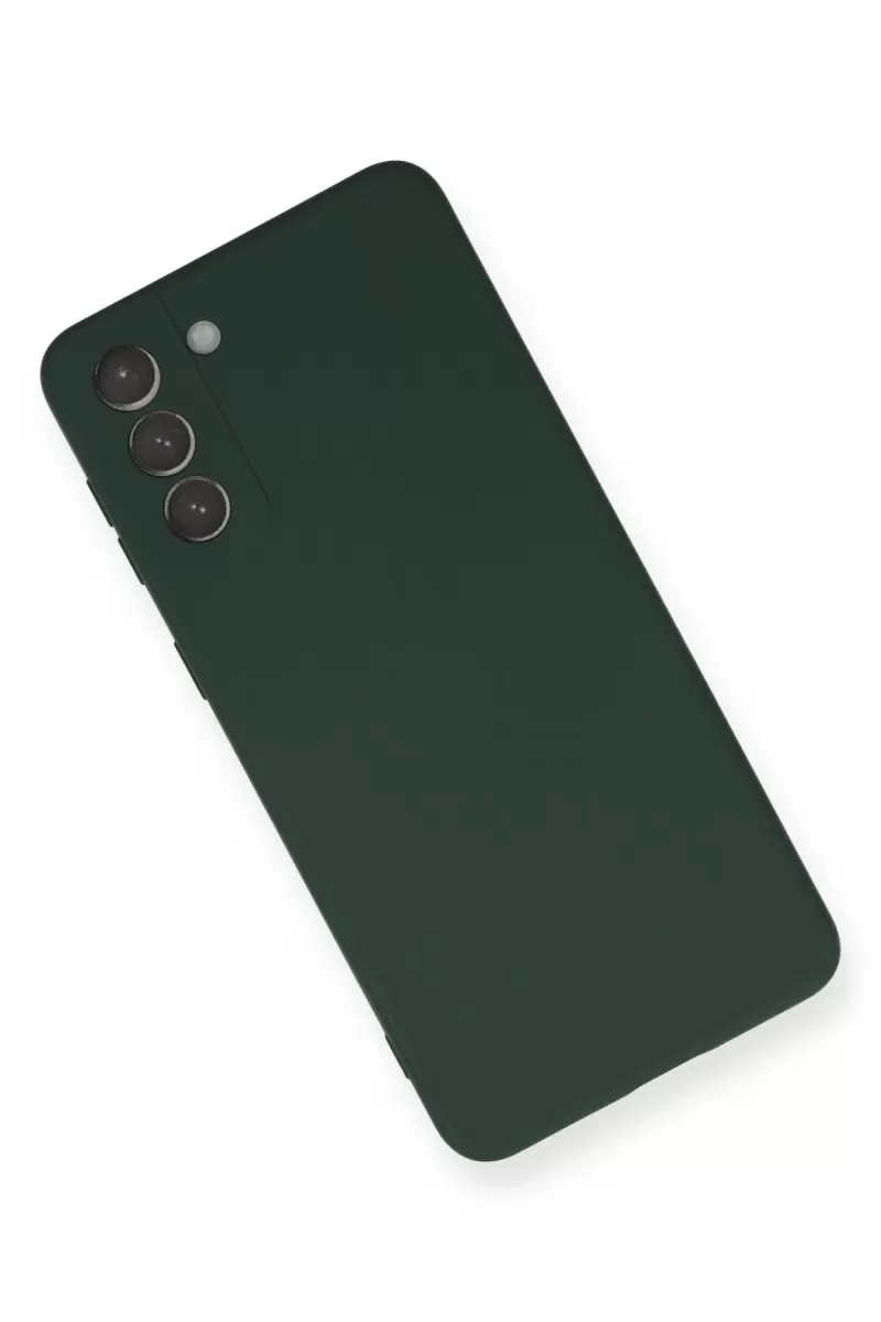 Newface Samsung Galaxy S21 Plus Kılıf Nano içi Kadife Silikon - Koyu Yeşil
